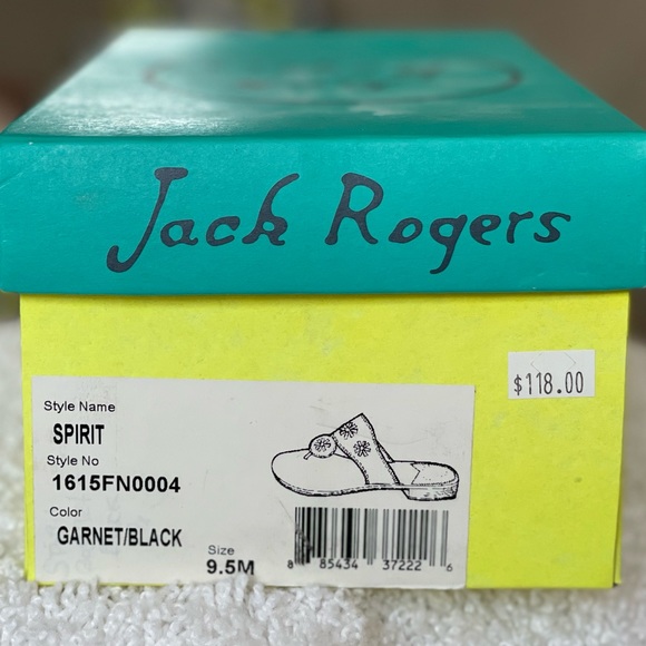 Jack Rogers “Spirit” Sandals. Garnet & Black in original box. - Picture 6 of 6